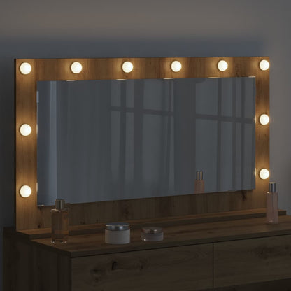 Vanity Mirror Rectangular Artisan Oak 100 x 55 x 18 cm