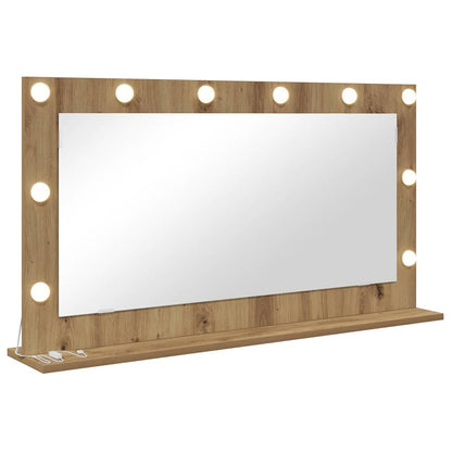 Vanity Mirror Rectangular Artisan Oak 100 x 55 x 18 cm