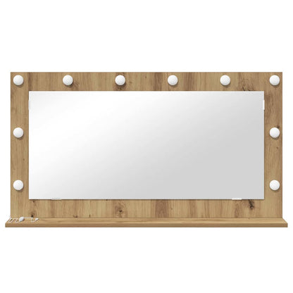 Vanity Mirror Rectangular Artisan Oak 100 x 55 x 18 cm