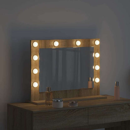 Vanity Mirror Rectangular Sonoma Oak 60 x 45 x 18 cm
