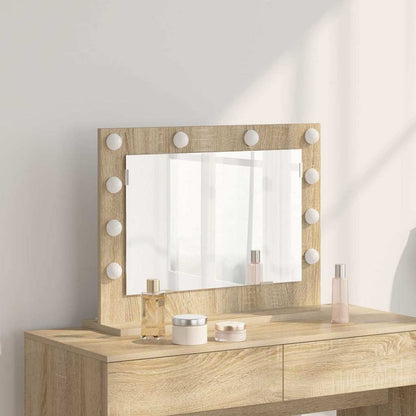 Vanity Mirror Rectangular Sonoma Oak 60 x 45 x 18 cm
