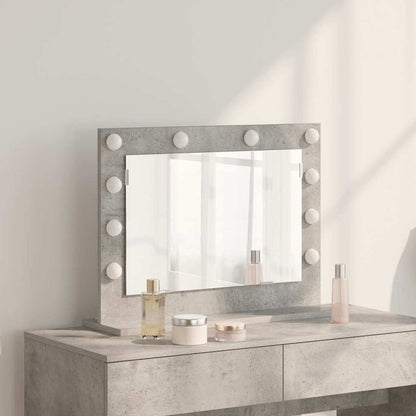 Vanity Mirror Rectangular Concrete Grey 60 x 45 x 18 cm