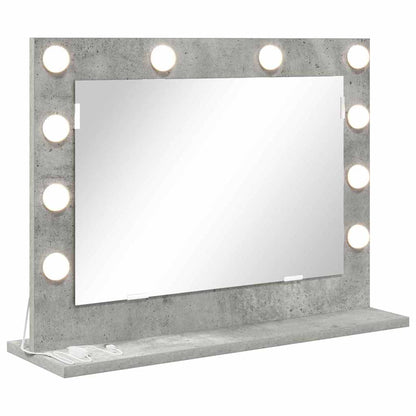 Vanity Mirror Rectangular Concrete Grey 60 x 45 x 18 cm
