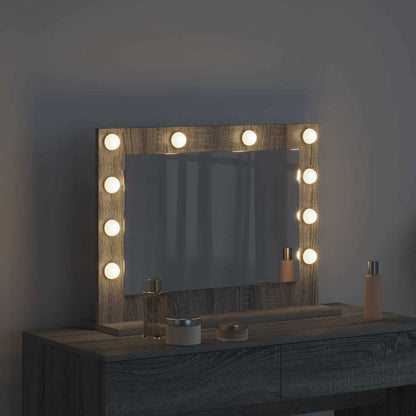 Vanity Mirror Rectangular Grey Sonoma 60 x 45 x 18 cm