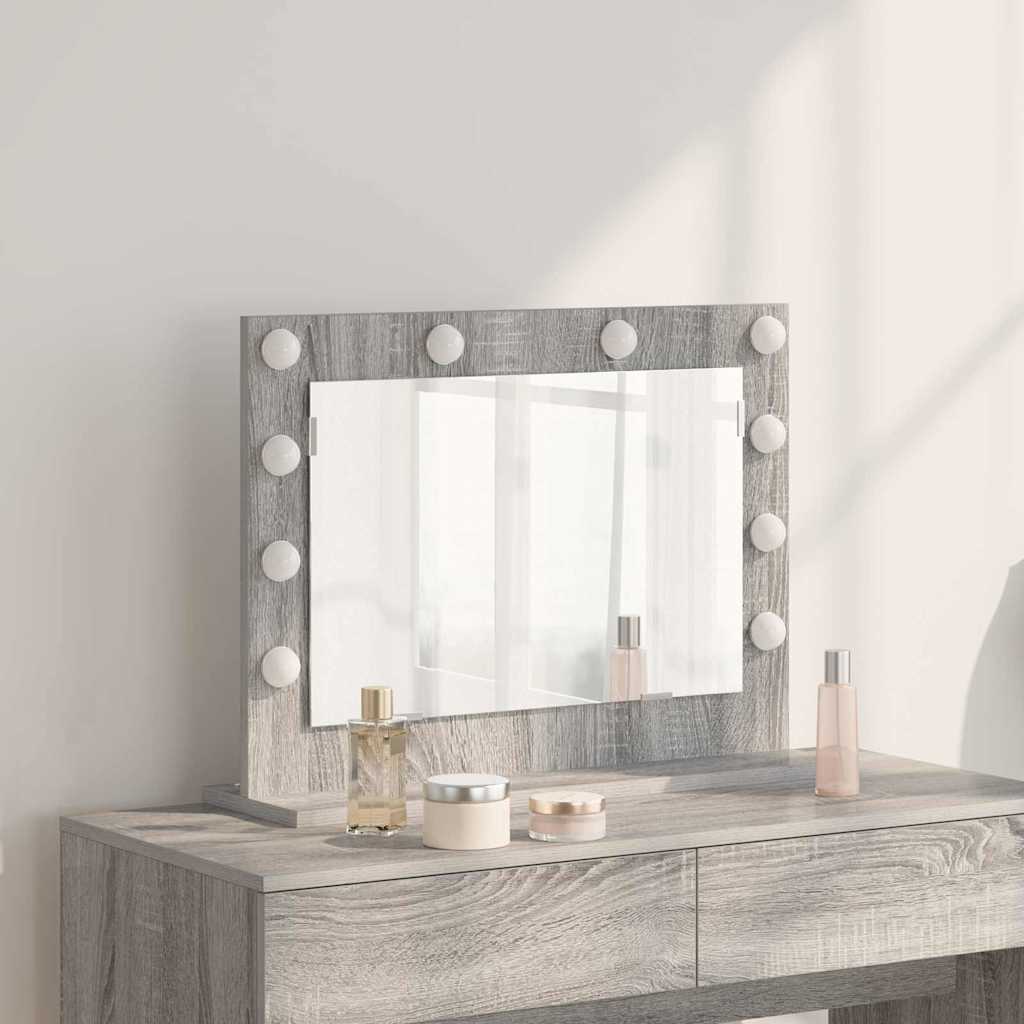 Vanity Mirror Rectangular Grey Sonoma 60 x 45 x 18 cm