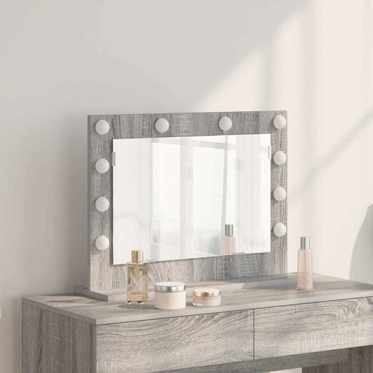 Vanity Mirror Rectangular Grey Sonoma 60 x 45 x 18 cm