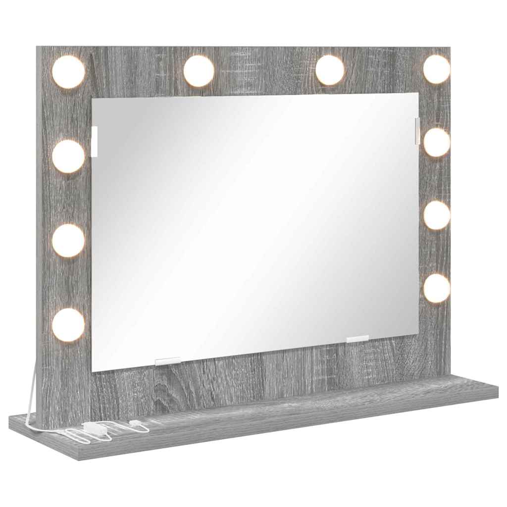 Vanity Mirror Rectangular Grey Sonoma 60 x 45 x 18 cm