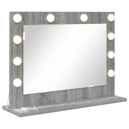 Vanity Mirror Rectangular Grey Sonoma 60 x 45 x 18 cm
