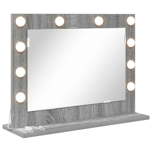 Vanity Mirror Rectangular Grey Sonoma 60 x 45 x 18 cm