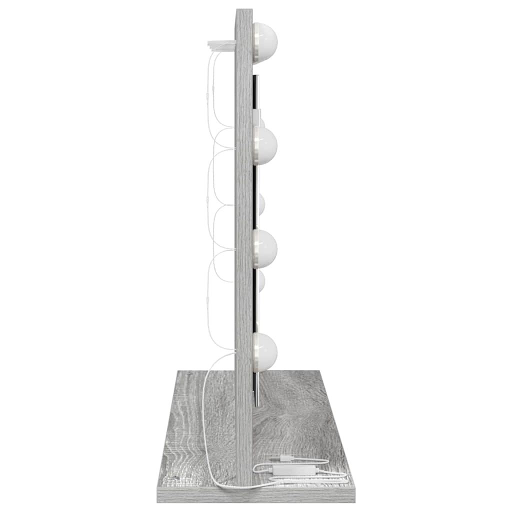 Vanity Mirror Rectangular Grey Sonoma 60 x 45 x 18 cm