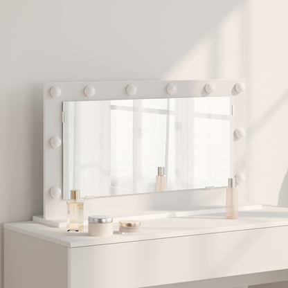 Vanity Mirror White 80 x 45 x 18 cm Glass and Engineered wood