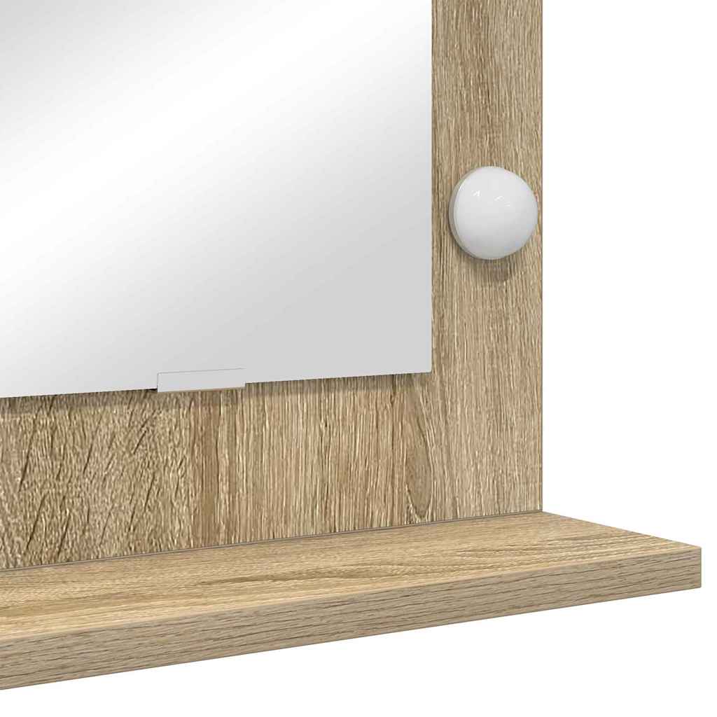 Vanity Mirror Rectangular Sonoma Oak 80 x 45 x 18 cm