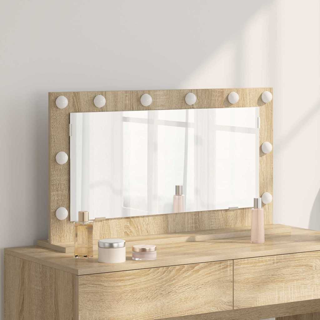 Vanity Mirror Rectangular Sonoma Oak 80 x 45 x 18 cm
