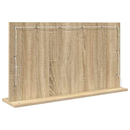 Vanity Mirror Rectangular Sonoma Oak 80 x 45 x 18 cm