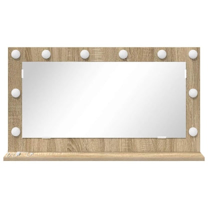 Vanity Mirror Rectangular Sonoma Oak 80 x 45 x 18 cm