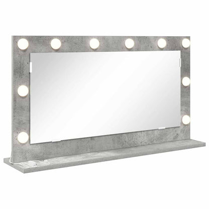 Vanity Mirror Rectangular Concrete Grey 80 x 45 x 18 cm