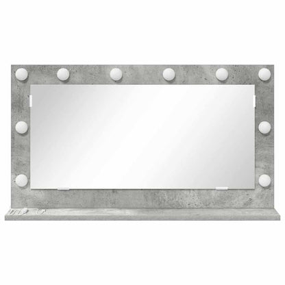 Vanity Mirror Rectangular Concrete Grey 80 x 45 x 18 cm