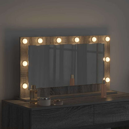 Vanity Mirror Rectangular Grey Sonoma 80 x 45 x 18 cm