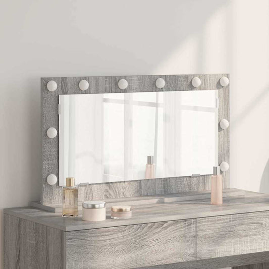 Vanity Mirror Rectangular Grey Sonoma 80 x 45 x 18 cm