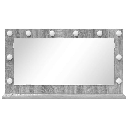 Vanity Mirror Rectangular Grey Sonoma 80 x 45 x 18 cm