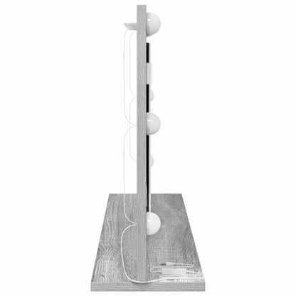 Vanity Mirror Rectangular Grey Sonoma 80 x 45 x 18 cm