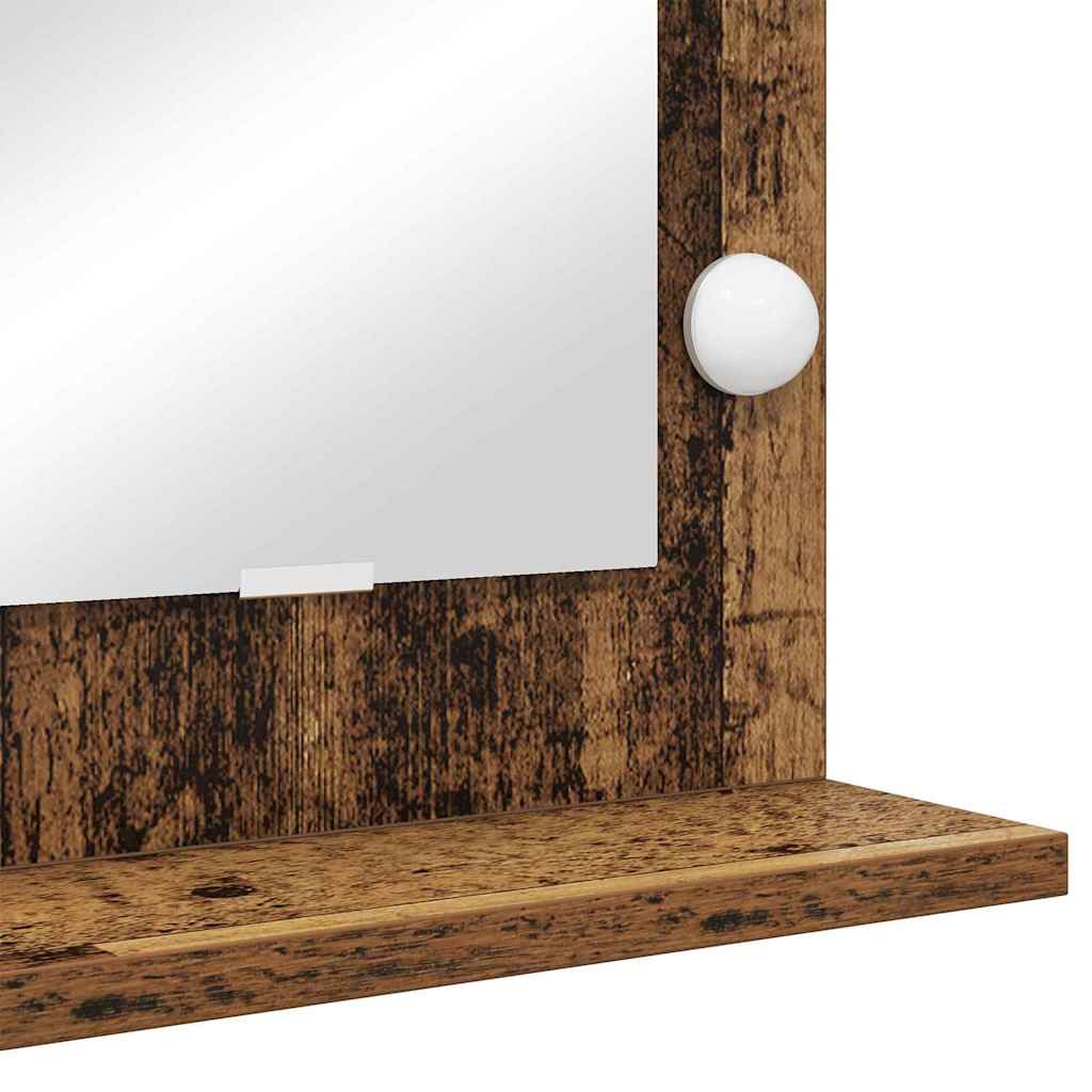 Vanity Mirror Rectangular with Mirror Old Wood 80 x 45 x 18 cm
