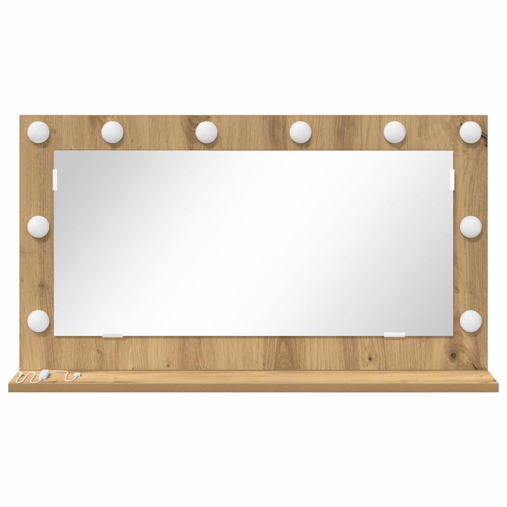 Vanity Mirror Rectangular Artisan Oak 80 x 45 x 18 cm