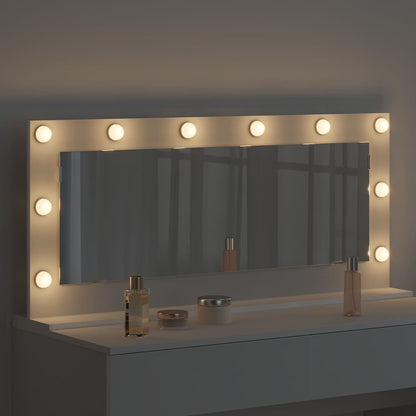 Vanity Mirror White 100 x 45 x 18 cm Glass and Engineered wood