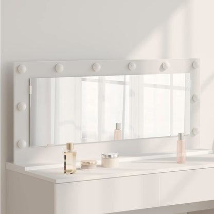 Vanity Mirror White 100 x 45 x 18 cm Glass and Engineered wood