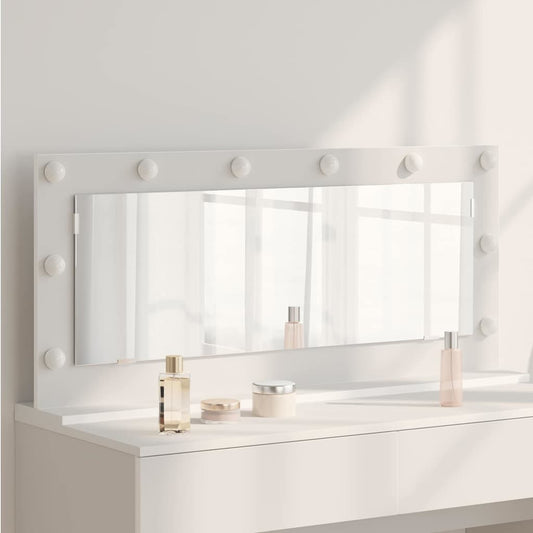 Vanity Mirror White 100 x 45 x 18 cm Glass and Engineered wood