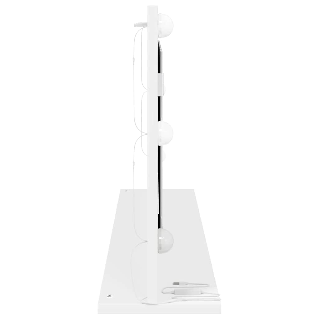 Vanity Mirror White 100 x 45 x 18 cm Glass and Engineered wood