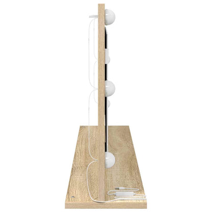 Vanity Mirror Rectangular Sonoma Oak 100 x 45 x 18 cm