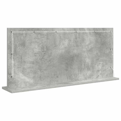 Vanity Mirror Rectangular Concrete Grey 100 x 45 x 18 cm