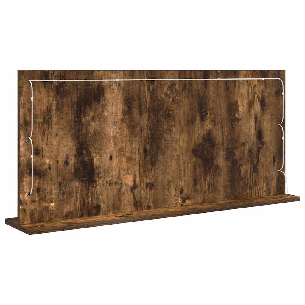 Vanity Mirror Rectangular Smoked Oak 100 x 45 x 18 cm