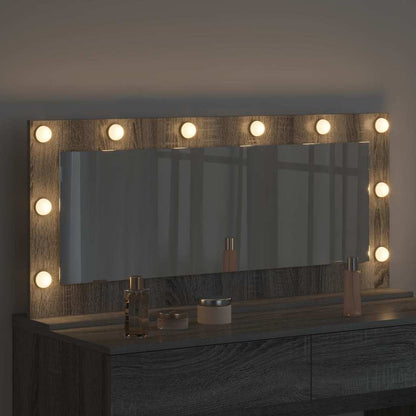 Vanity Mirror Rectangular Grey Sonoma 100 x 45 x 18 cm