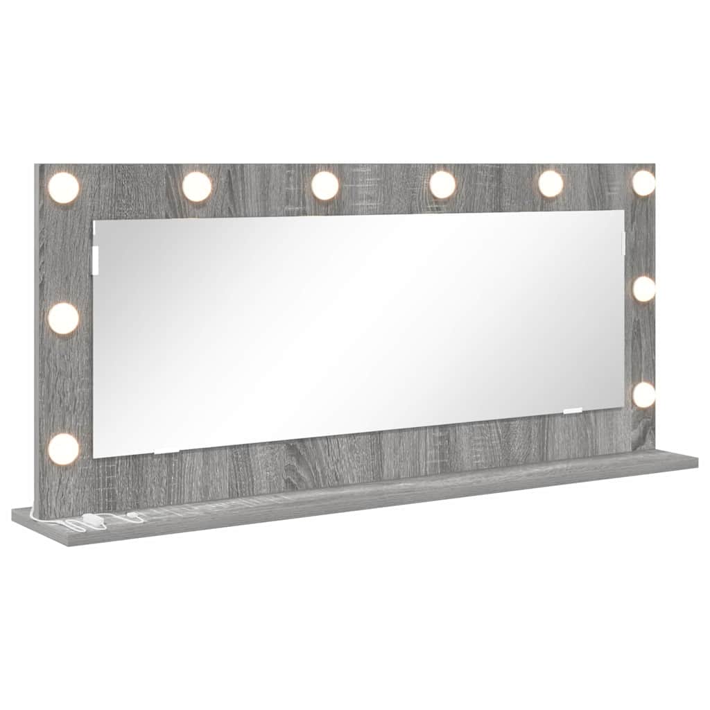 Vanity Mirror Rectangular Grey Sonoma 100 x 45 x 18 cm