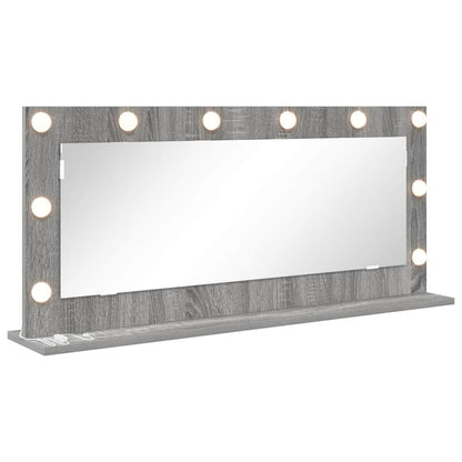 Vanity Mirror Rectangular Grey Sonoma 100 x 45 x 18 cm