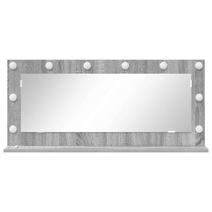 Vanity Mirror Rectangular Grey Sonoma 100 x 45 x 18 cm