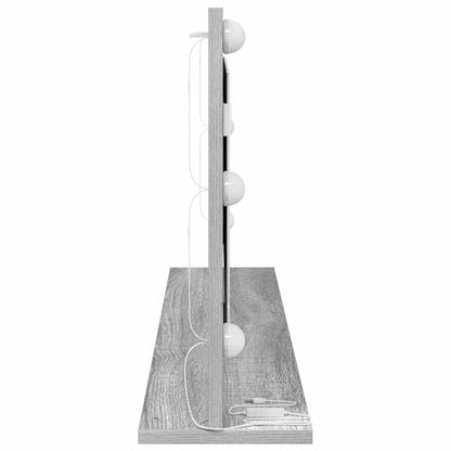 Vanity Mirror Rectangular Grey Sonoma 100 x 45 x 18 cm