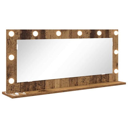 Vanity Mirror Rectangular with Mirror Old Wood 100 x 45 x 18 cm