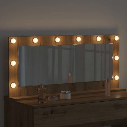 Vanity Mirror Rectangular Artisan Oak 100 x 45 x 18 cm