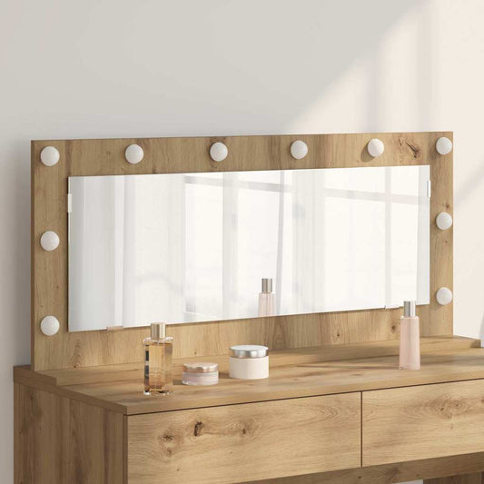 Vanity Mirror Rectangular Artisan Oak 100 x 45 x 18 cm