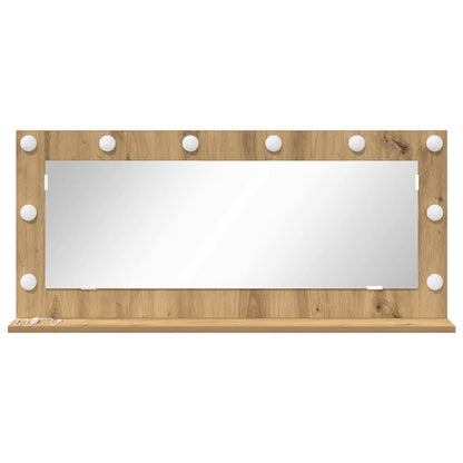 Vanity Mirror Rectangular Artisan Oak 100 x 45 x 18 cm