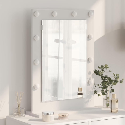 Vanity Mirror White 70 x 50 x 18 cm Glass and Engineered wood