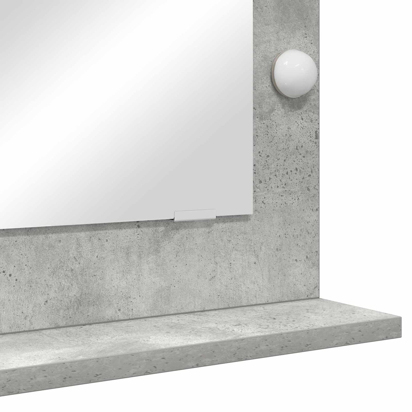 Vanity Mirror Rectangular Concrete Grey 70 x 50 x 18 cm