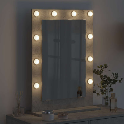 Vanity Mirror Concrete Grey 70 x 50 x 18 cm Rectangular