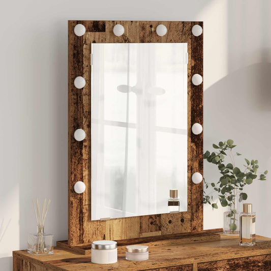 Vanity Mirror Rectangular Concrete Grey 70 x 50 x 18 cm