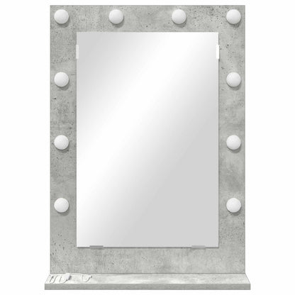 Vanity Mirror Concrete Grey 70 x 50 x 18 cm Rectangular