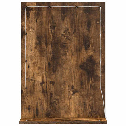 Vanity Mirror Rectangular Smoked Oak 70 x 50 x 18 cm