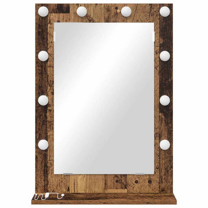 Vanity Mirror Rectangular Smoked Oak 70 x 50 x 18 cm